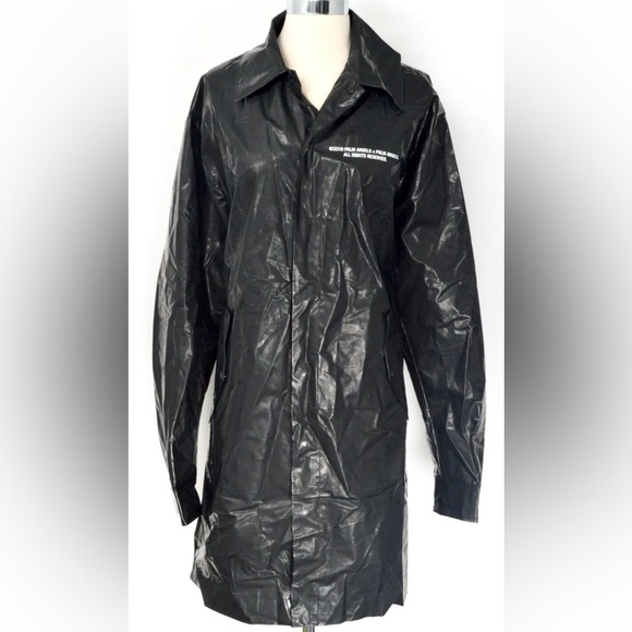 Palm Angels Black waterproof Raincoat 48 S - Picture 13 of 16